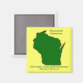 ウィスコンシーナイトチャンピオンズサッカー,チーズとビール マグネット (正面/裏面)