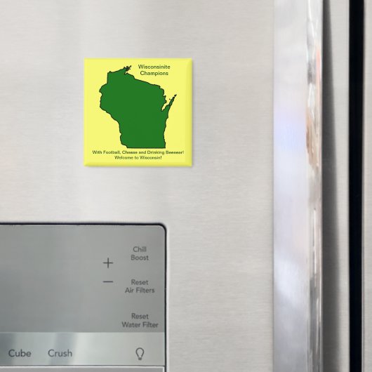 ウィスコンシーナイトチャンピオンズサッカー，チーズとビール マグネット (インサイチュ (冷蔵庫))