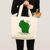 ウィスコンシーナイトチャンピオンズサッカー,チーズとビール ラージトートバッグ (正面(商品))