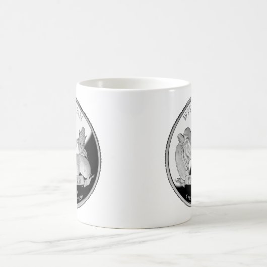 ウィスコンフェイクシン州クォーターカウチーズコーンファーム コーヒーマグカップ (中央)