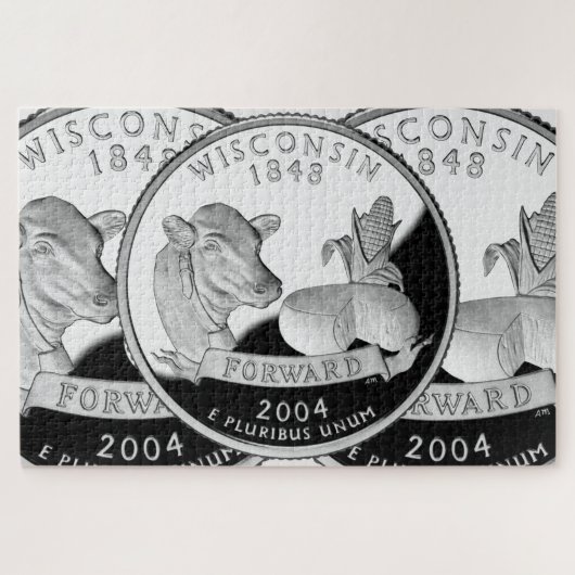 ウィスコンフェイクシン州クォーターカウチーズコーンファーム ジグソーパズル (横)