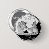 ウィスコンフェイクシン州クォーターカウチーズコーンファーム 缶バッジ (正面&裏面)