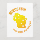 ウィスコン来シン州は我々の乳製品の空気を匂わせる ポストカード (正面)