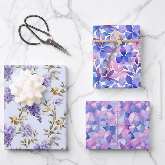 ウィスタリアラッピング紙 ラッピングペーパーシート (正面)