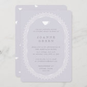 ウィステリアアフタヌーンティーブライダル/ウェディングシャワー 招待状 (正面/裏面)