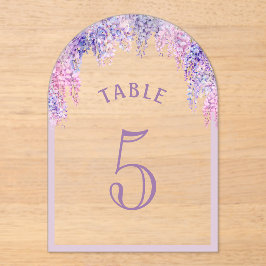 ウィステリアアーチ最初のコミュニオンアクリルテーブル番号 アクリル招待状