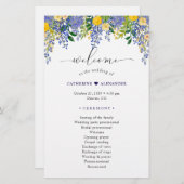 ウィステリアウォーター色フローラ結婚式 プログラム (正面/裏面)