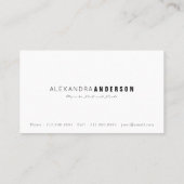 ウィステリアエレガント赤面ピンクモーミービジネスカード コーリングカード (裏面)