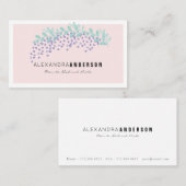 ウィステリアエレガント赤面ピンクモーミービジネスカード コーリングカード (正面/裏面)