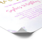 ウィステリアグリッターバタフライ誕生日タイムカプセル ポスター (角)