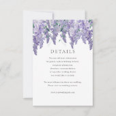 ウィステリアダスティパープルウォーター結婚カラーの詳細 招待状 (正面)