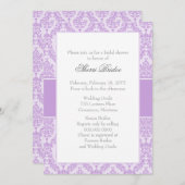 ウィステリアダマスクブライダルシャワー招待 招待状 (正面/裏面)