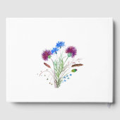 ウィステリアパープルウォーター色のフローラ結婚ズ ゲストブック (裏面)