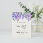 ウィステリアパープルフラワーズボタニカル庭園の結婚式 招待状 (スタンド正面)