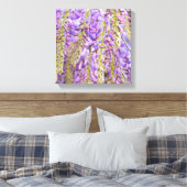 ウィステリアパープルフローラ花咲きスミレ キャンバスプリント (インサイチュ (寝室))