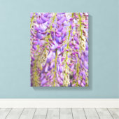 ウィステリアパープルフローラ花咲きスミレ キャンバスプリント (インサイチュ (ウッドフロア))