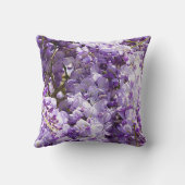 ウィステリアパープルフローラ花咲きスミレ クッション (裏面)