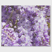 ウィステリアパープルフローラ花咲きスミレ ラッピングペーパー (フラット)