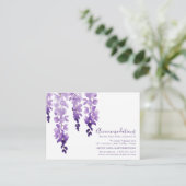 ウィステリアパープル結婚フローラズホテルアコモデーション エンクロージャーカード (スタンド正面)