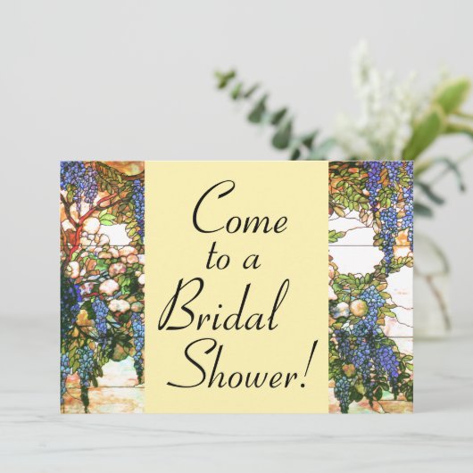 ウィステリアフラワーズフローラブライダルシャワー招待状 招待状 (スタンド正面)