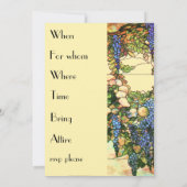 ウィステリアフラワーズフローラブライダルシャワー招待状 招待状 (裏面)