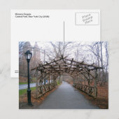 ウィステリアペルゴラニューヨークシティセントラルパークNYC ポストカード (正面/裏面)