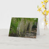 ウィステリアホワイトガーデンフラワーズハッピーバースデー カード (黄色い花)