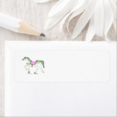 ウィステリア回転木馬ホース差出人住所ラベル ラベル (インサイチュ)