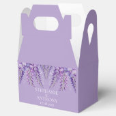 ウィステリア素朴パープルフローラエレガントな結婚式 フェイバーボックス (オープン)