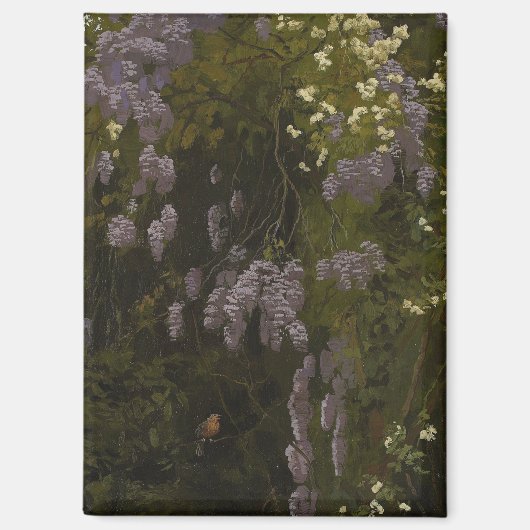 ウィステリア開花-フローラ合成 マグネット (正面)