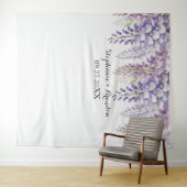 ウィステリア・パープル結婚フローラのフォトブース タペストリー (インサイチュ(横))