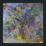 ウィステリア（右半分）by Claude Monet スクエア壁時計<br><div class="desc">クロード・モネのウィステリア（右半分）(1917-1920)はヴィンテージ印象派のアート素晴らし自然で絵画、大きなフローラ静止期の右半分を特集絵画した。フランスのジヴェルニーにある彼の庭から絵を描の春でモネが描いた一連の藤の花の絵の一部。アーティストについて：クロード・モネ(1840-1926)は印象派の運動の創始者であフランスのり絵画、その絵画の大部分は「空中に浮かぶ」（野外に浮かぶ）スタイル印象派の風景である。</div>