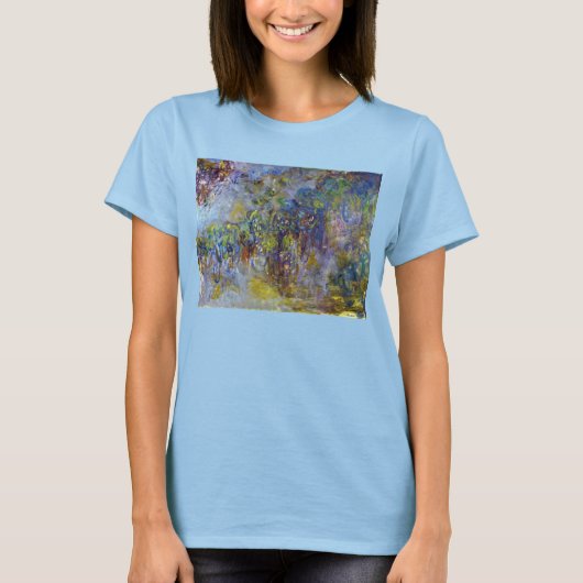 ウィステリア（右半分）by Claude Monet Tシャツ (正面)
