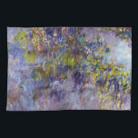 ウィステリア(離れ半分)by Claude Monet キッチンタオル<br><div class="desc">クロード・モネのウィステリア(1917-1920)は、ヴィンテージの印象派の素晴らし美術スチル絵画ライフのフローラで、大きな作品の半分を取り上げ絵画てい離れる。フランスのジヴェルニーの庭でモネが描いた春の季節の藤の花の画の一部です絵を描。アーティストについて：クロード・モネ(1840-1926)は印象派の運動の創始者であフランスのり絵画、その絵画の大部分は「空中に浮かぶ」（野外に浮かぶ）スタイル印象派の風景である。</div>