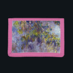 ウィステリア(離れ半分)by Claude Monet ナイロン三つ折りウォレット<br><div class="desc">クロード・モネのウィステリア(1917-1920)は、ヴィンテージの印象派の素晴らし美術スチル絵画ライフのフローラで、大きな作品の半分を取り上げ絵画てい離れる。フランスのジヴェルニーの庭でモネが描いた春の季節の藤の花の画の一部です絵を描。アーティストについて：クロード・モネ(1840-1926)は印象派の運動の創始者であフランスのり絵画、その絵画の大部分は「空中に浮かぶ」（野外に浮かぶ）スタイル印象派の風景である。</div>
