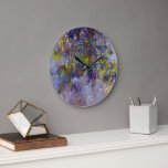 ウィステリア(離れ半分)by Claude Monet ラージ壁時計<br><div class="desc">クロード・モネのウィステリア(1917-1920)は、ヴィンテージの印象派の素晴らし美術スチル絵画ライフのフローラで、大きな作品の半分を取り上げ絵画てい離れる。フランスのジヴェルニーの庭でモネが描いた春の季節の藤の花の画の一部です絵を描。アーティストについて：クロード・モネ(1840-1926)は印象派の運動の創始者であフランスのり絵画、その絵画の大部分は「空中に浮かぶ」（野外に浮かぶ）スタイル印象派の風景である。</div>