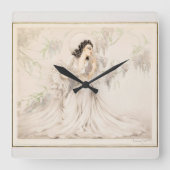 ウィステリア、1940年ルイ・イカルト スクエア壁時計 (正面)