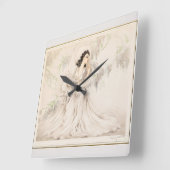 ウィステリア、1940年ルイ・イカルト スクエア壁時計 (傾斜)