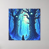 ウィスパリングウッズ暗いファンタジー キャンバスプリント (正面)