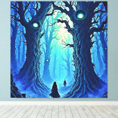 ウィスパリングウッズ暗いファンタジー キャンバスプリント (インサイチュ (ウッドフロア))
