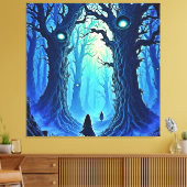 ウィスパリングウッズ暗いファンタジー キャンバスプリント (インサイチュ (リビング))