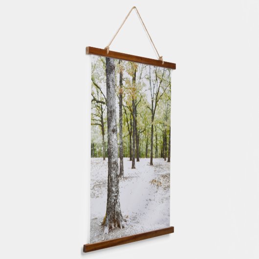 ウィスパリングオークツリーズインスパイア自然ウォールタペストリー 吊り下げ型タペストリー (傾斜あり)