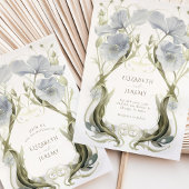 ウィスパリングブルーベルアールヌーボー結婚ズ 招待状