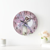 ウィスパリングムーンフェアリーファンタジーアートクロック ラージ壁時計 (ホーム)