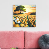 ウィスパリング小麦 キャンバスプリント (インサイチュ (リビング))