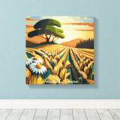 ウィスパリング小麦 キャンバスプリント (インサイチュ (ウッドフロア))