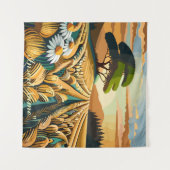 ウィスパリング小麦 タペストリー (正面(横))