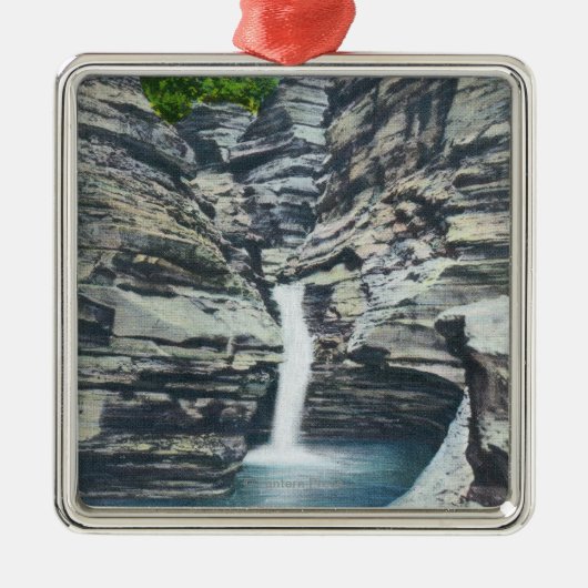 ウィスパリング滝 メタルオーナメント (正面)