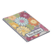 ウィスパリング開花の複雑なドットアートフローラデザイン ノートブック (右側)