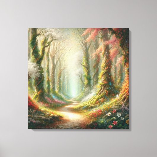 ウィスパリング・ウッズ：エンチャントが発表 キャンバスプリント (正面)